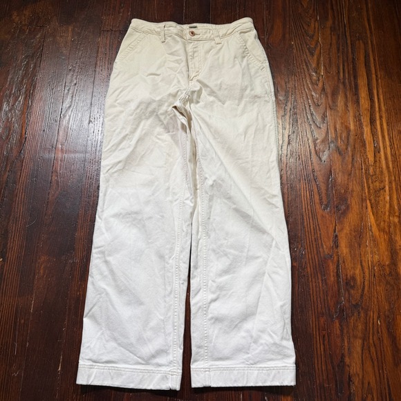 Duluth Trading Co Pants - Duluth Trading Co Pants Womens 8 White Makers Studio Wide Leg Utility Stretch‎